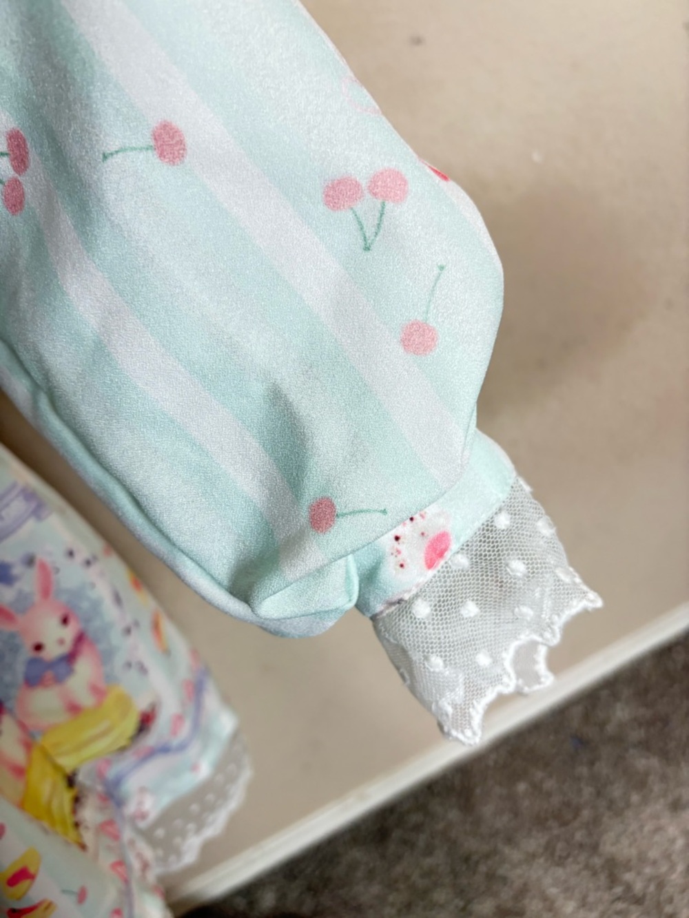 Sweet Lolita Pastel Bunny Cake Lace Mini Dress Kawaii Harajuku Coquette Small - Picture 5 of 10